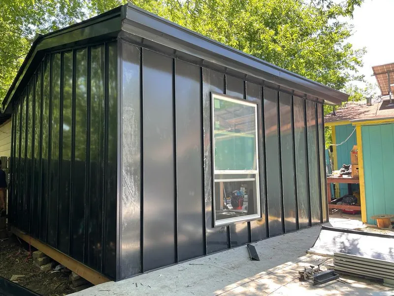 Black standing seam metal wall panels for Metal Roof Installation in Flossmoor