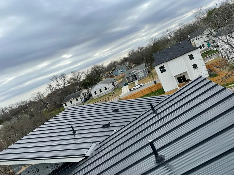 Standing seam metal roof panels with vents for Skylight Repair in Flossmoor